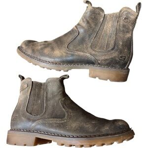 Men’s Skechers Distressed Leather Chelsea Boot Pemex Setro Boots size 9.5